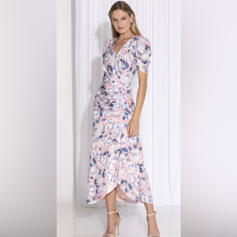 Shoshanna Lorenza Floral Ruched Dress